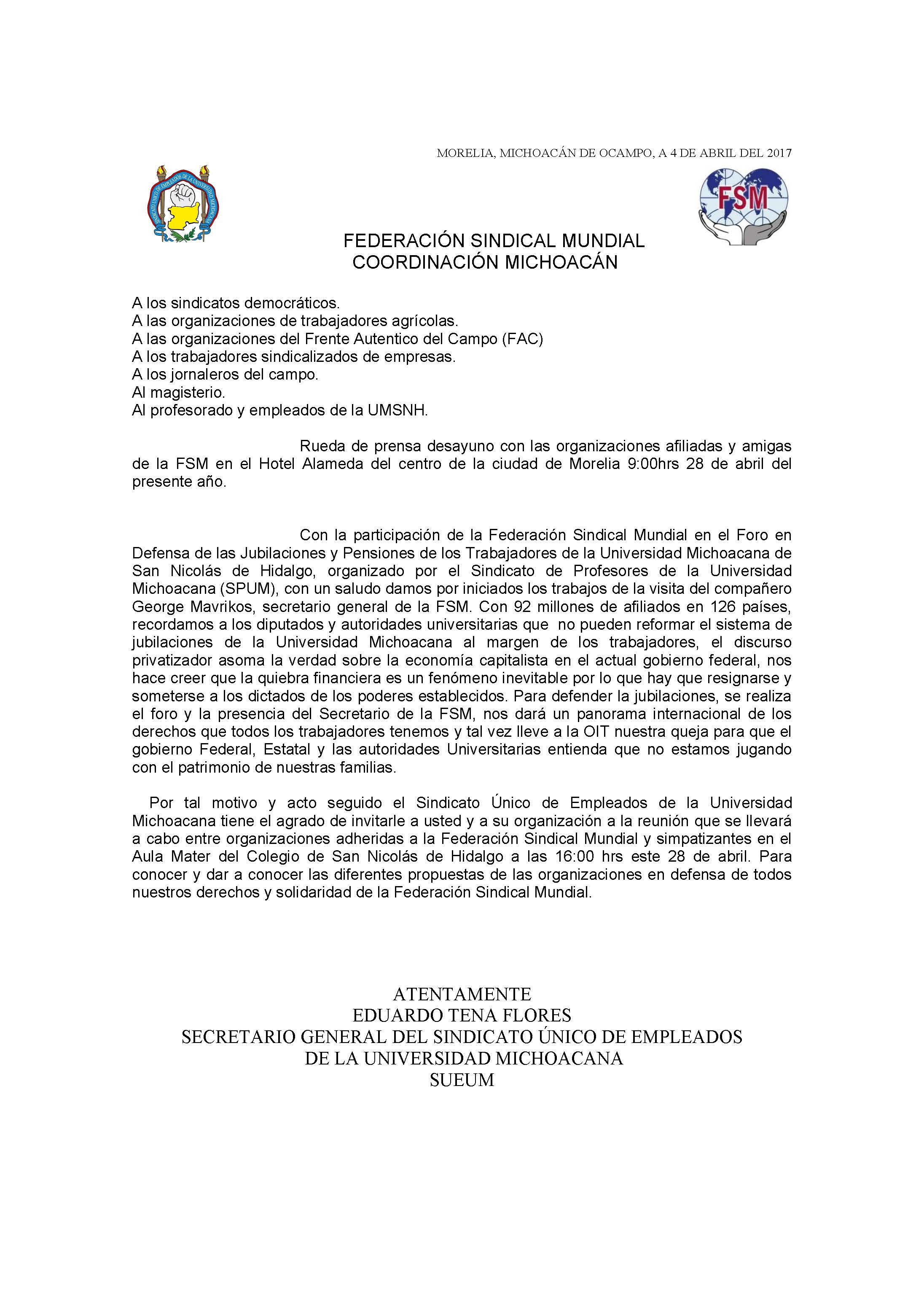 CONVOCATORIA Mavrikos